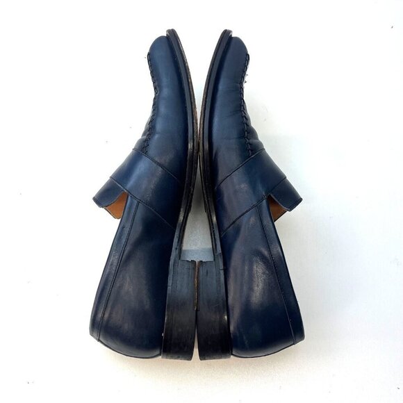 Mezlan Leather Loafers Slip On Men's Size 10M Blue Color Sharp Professional - Picture 7 of 13